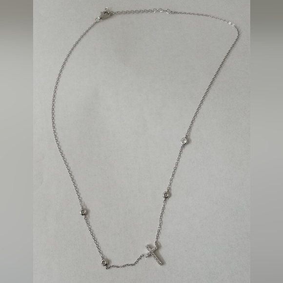 Isabella M. Sterling Silver & Bezel CZ Cross Necklace & Pendant Set - Picture 12 of 15